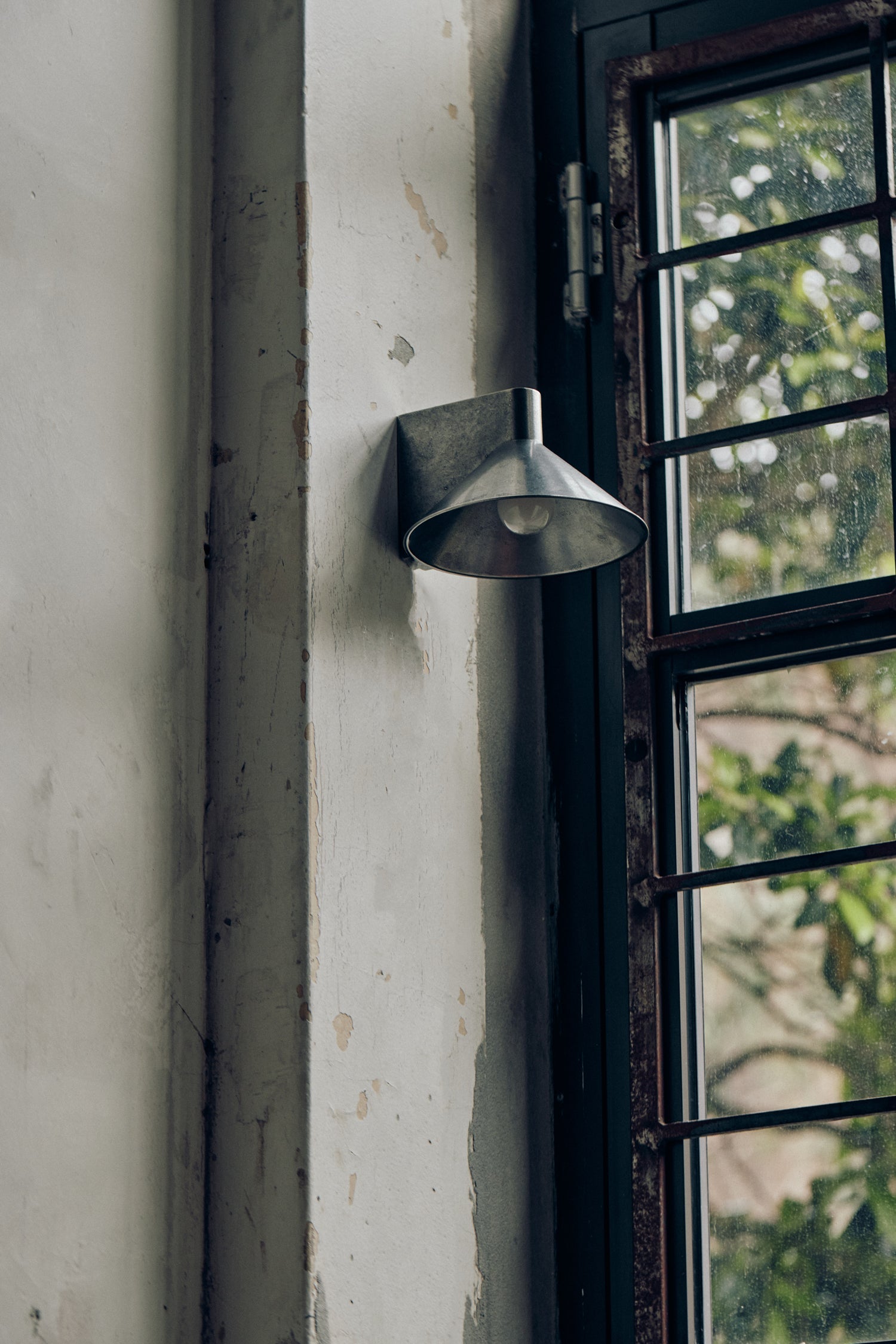 Conical Wall Light - Stainless Steel