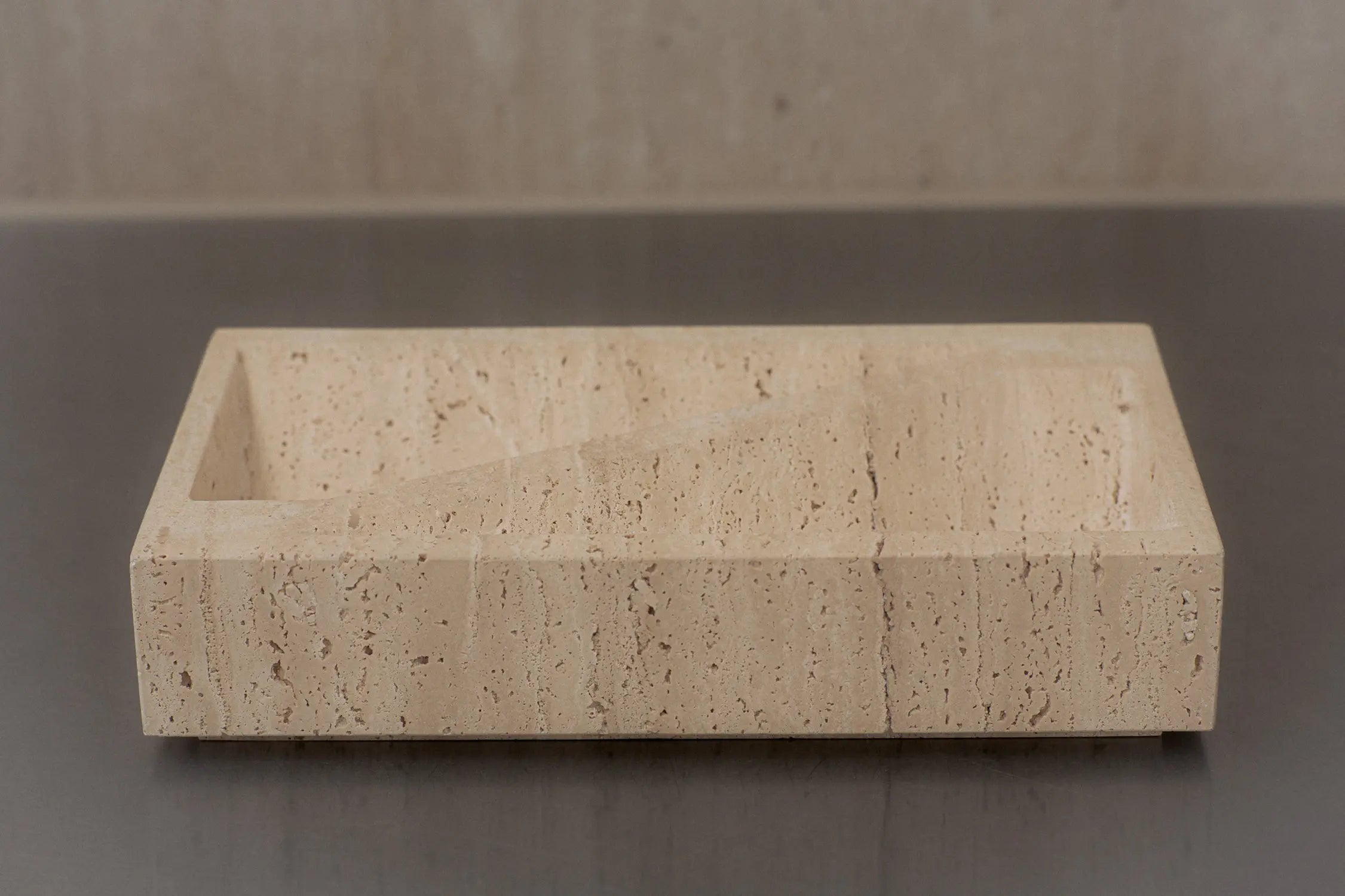 Block Tray - Travertine