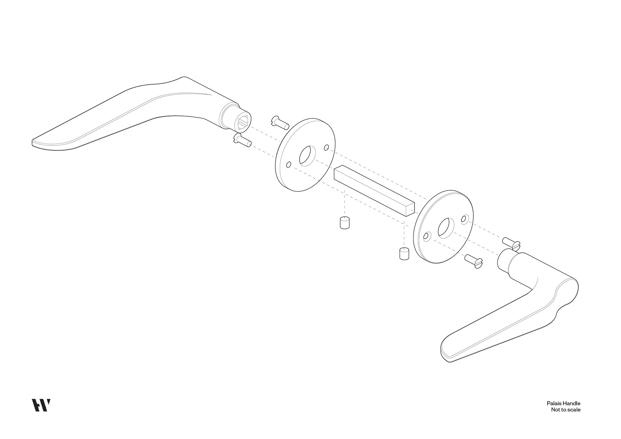Palais Handle - Brass