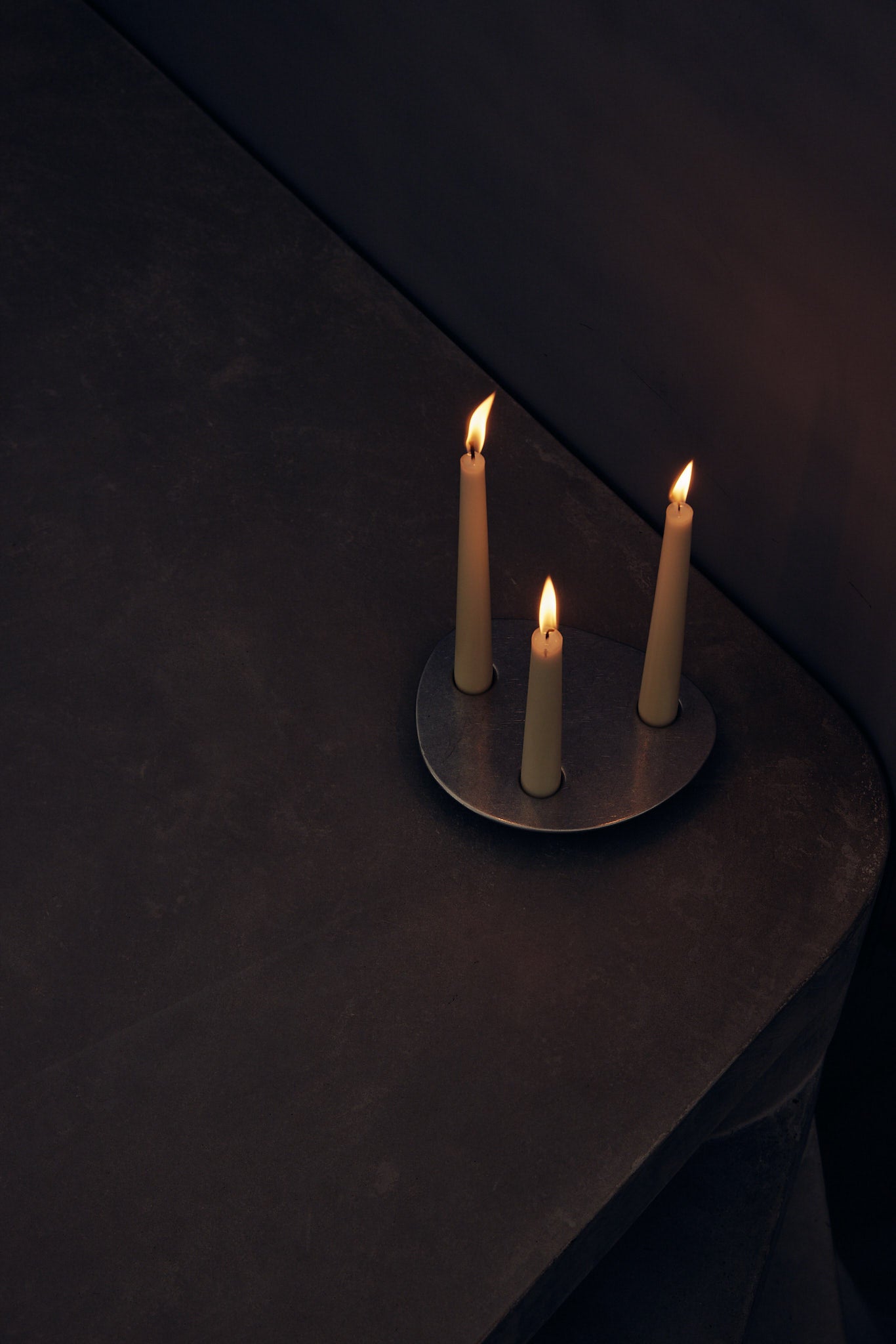 Trio Candle Holder - Brass