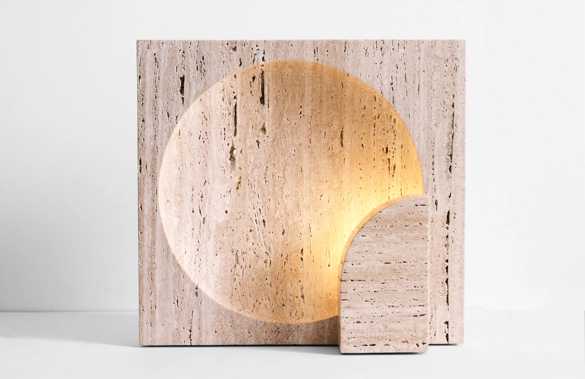 Block Sconce - Classico Travertine