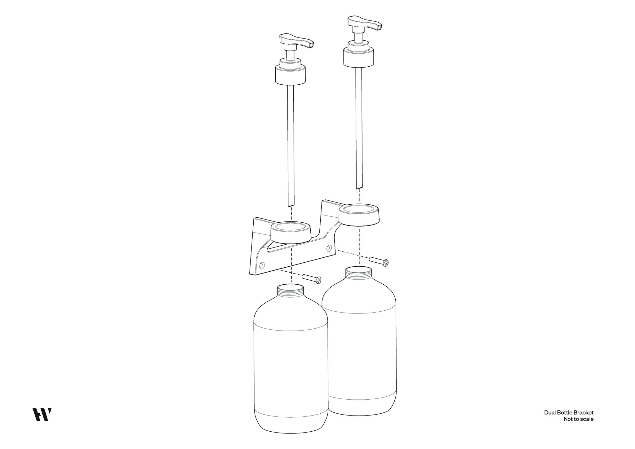 Bottle Bracket - Brass