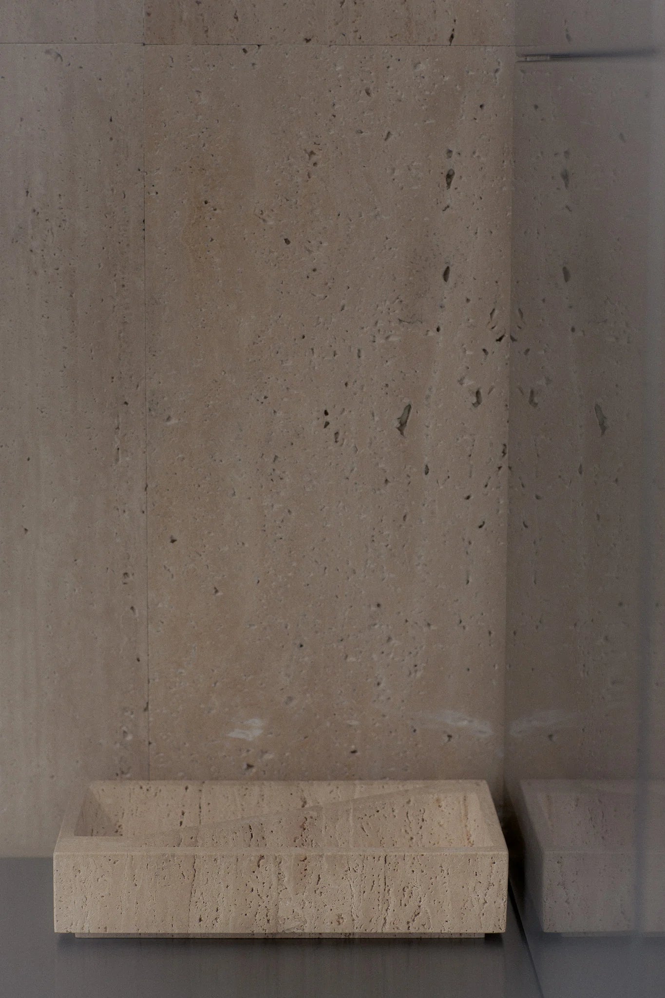 Block Tray - Travertine