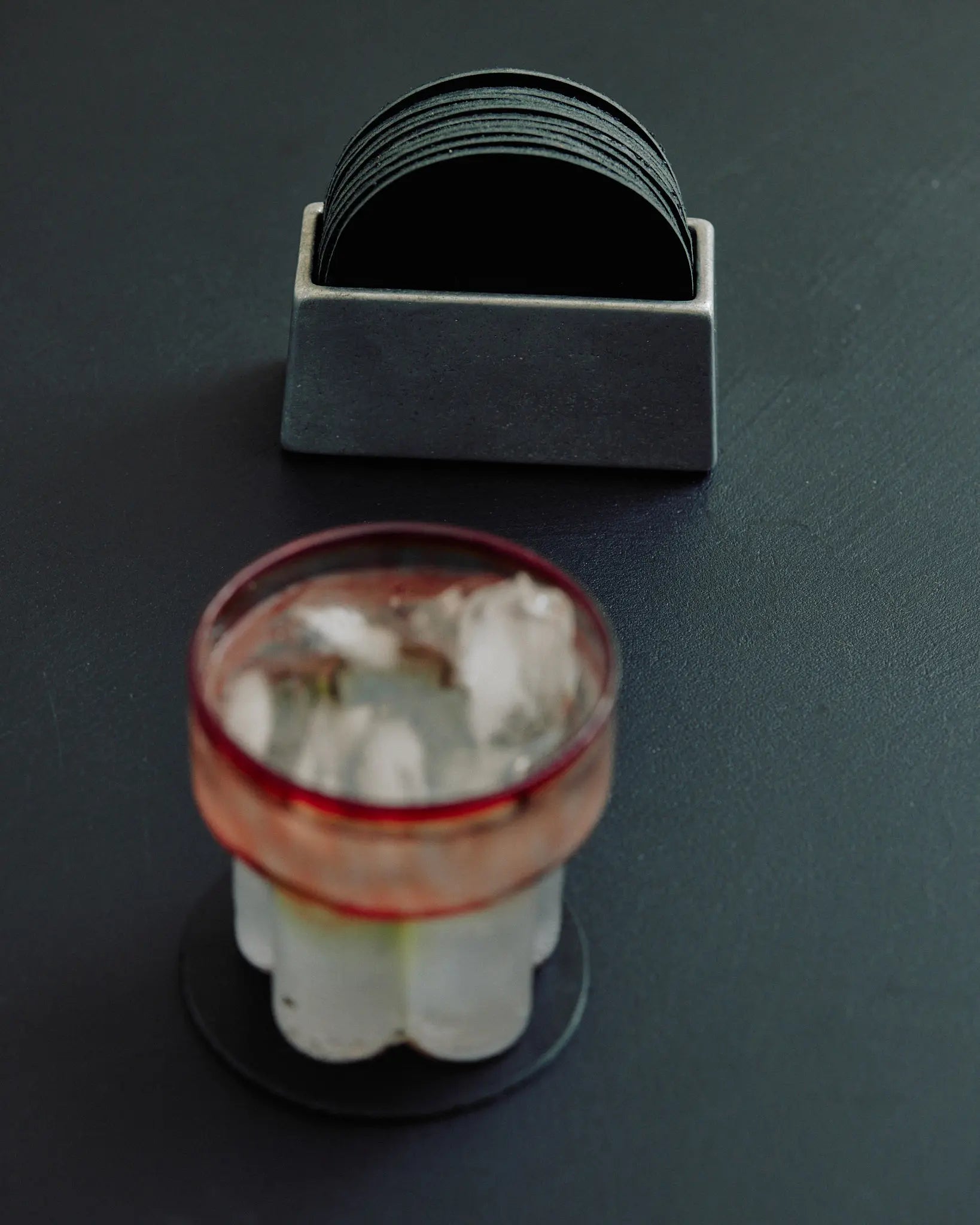 Coaster Holder - Aluminium - Black