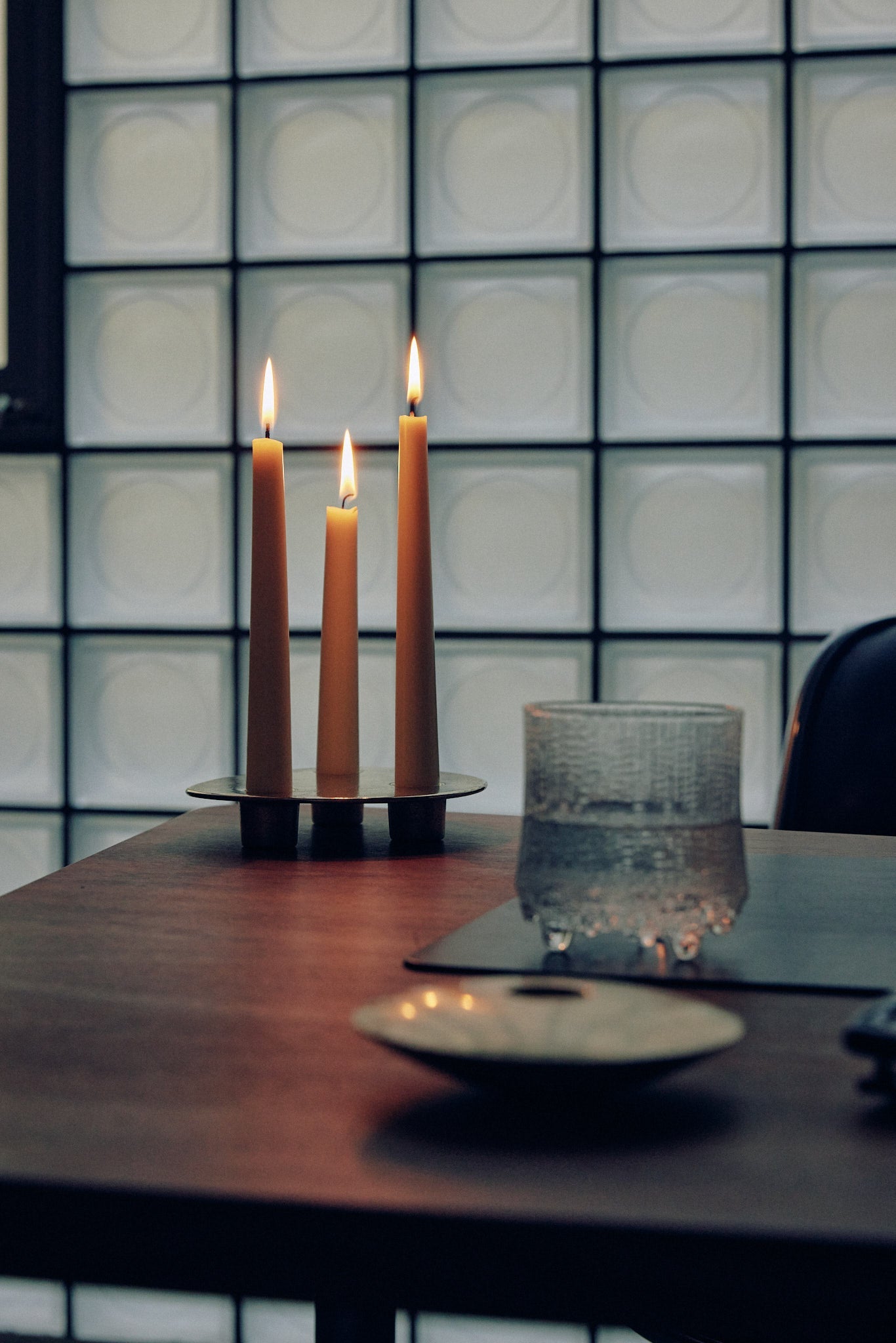 Trio Candle Holder - Brass
