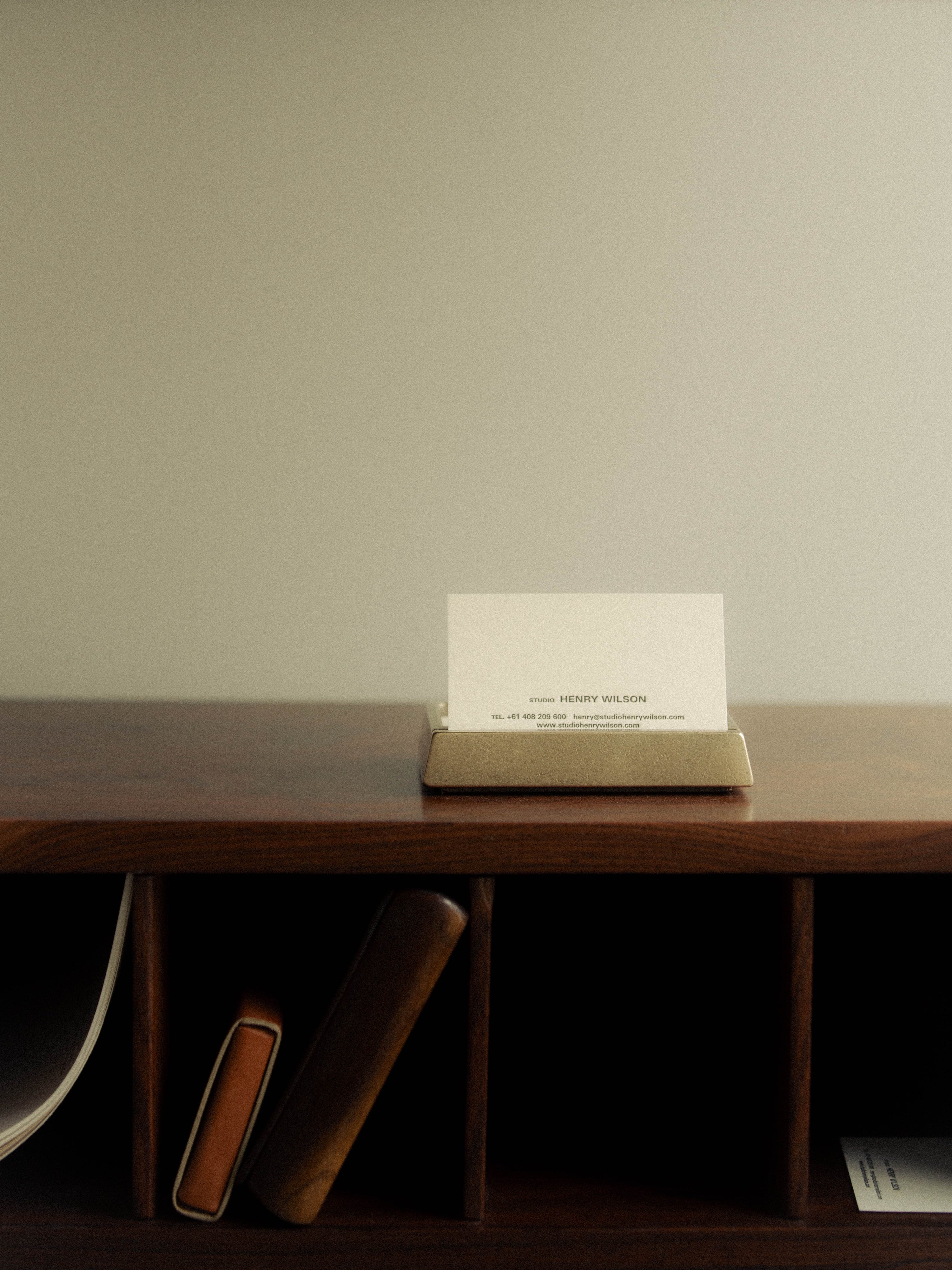 Business Card Holder - Tray - Brass