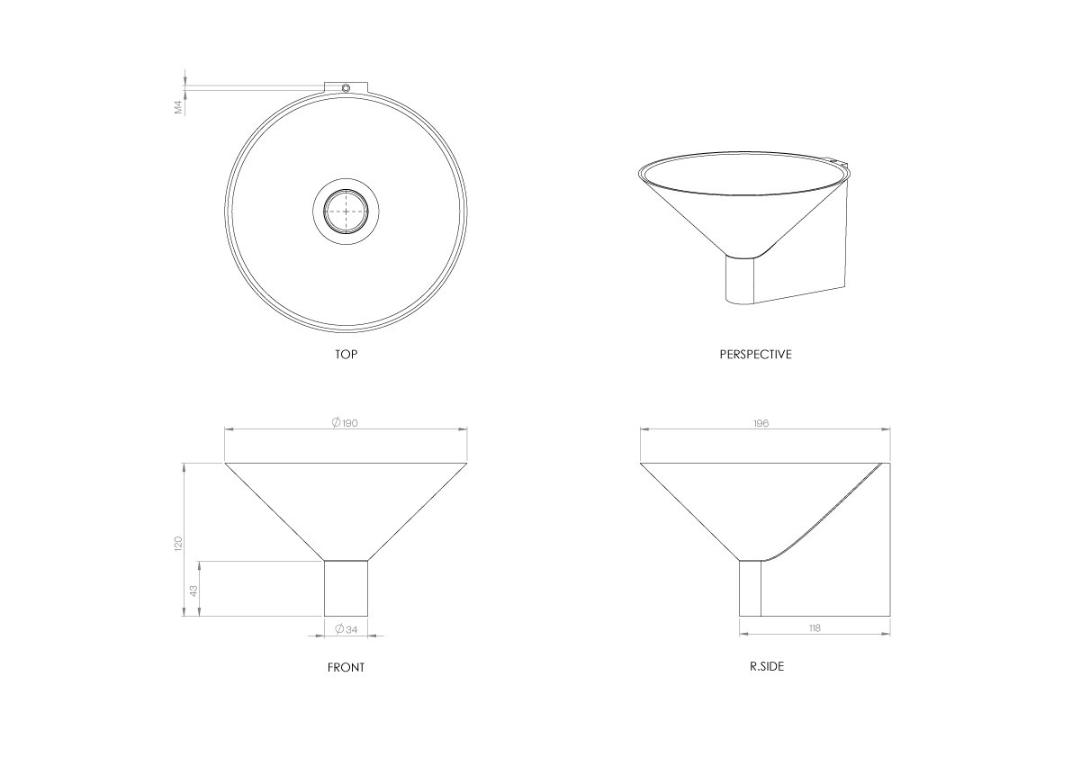 Conical Wall Light - Blackened