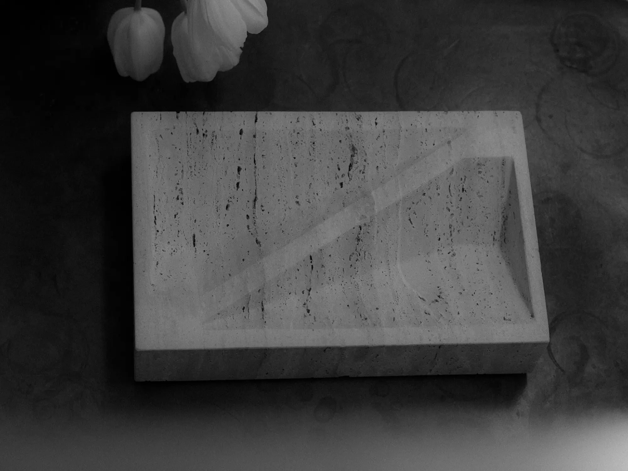 Block Tray - Travertine