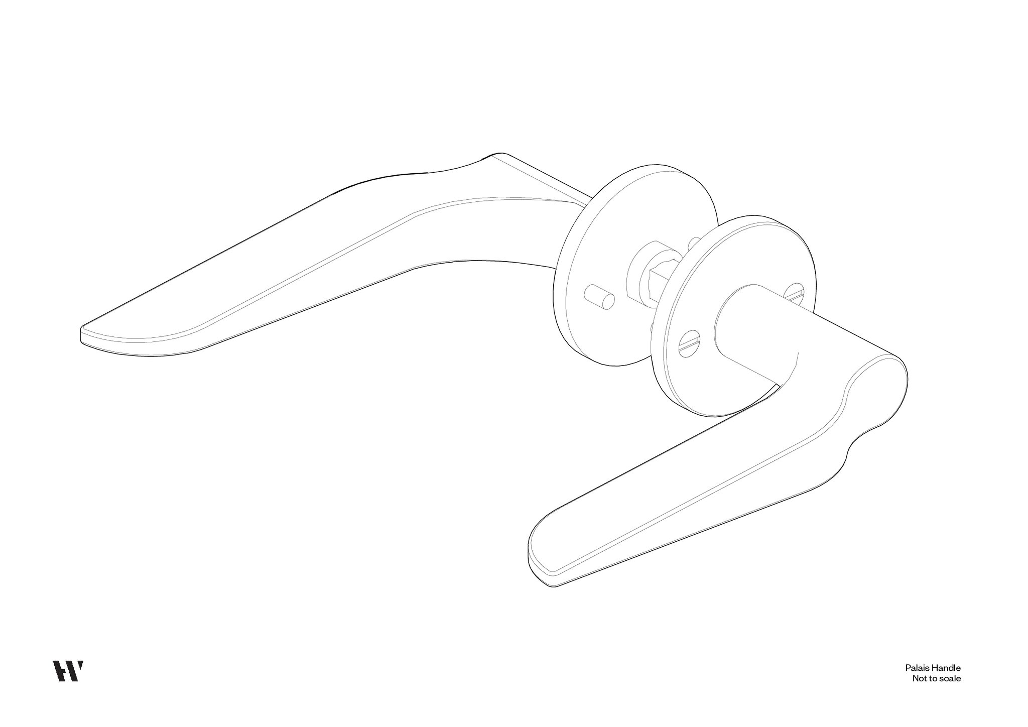 Palais Handle - Brass