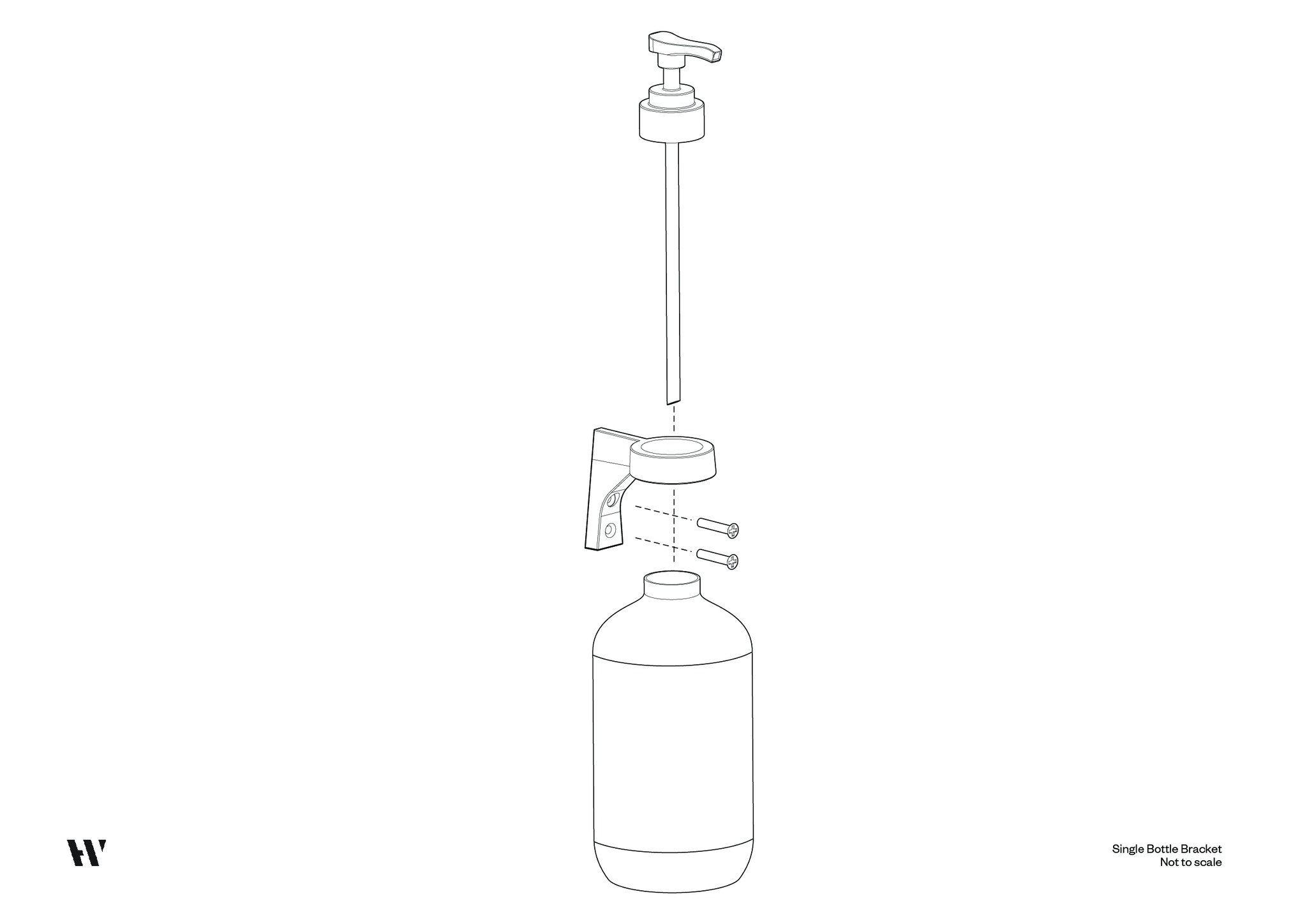 Bottle Bracket - Brass